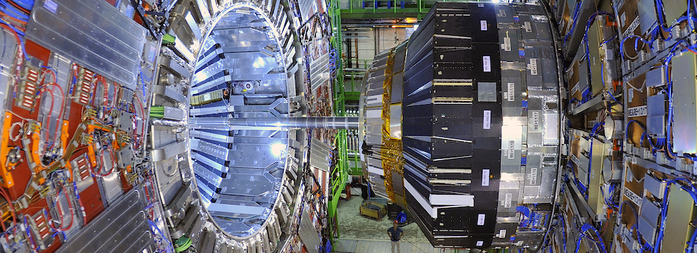 CMS detector at CERN, beam pipe visible
